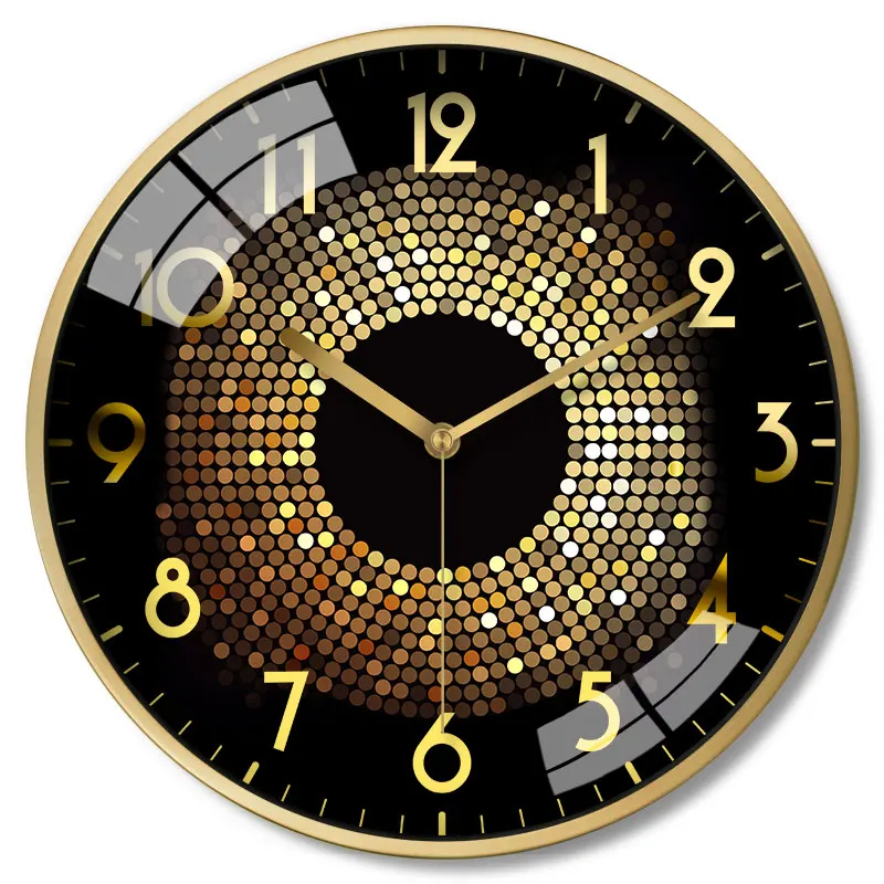 Large Black Metal Wall Clock Style 2  