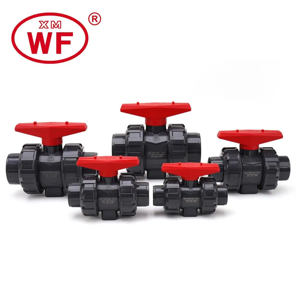 1pc 내부 Dia20mm 25mm 32mm 40mm 50mm PVC 볼 밸브 유니온 밸브 PVC 물 파이프 커넥터 배관 호스 피팅 슬립 차단 밸브