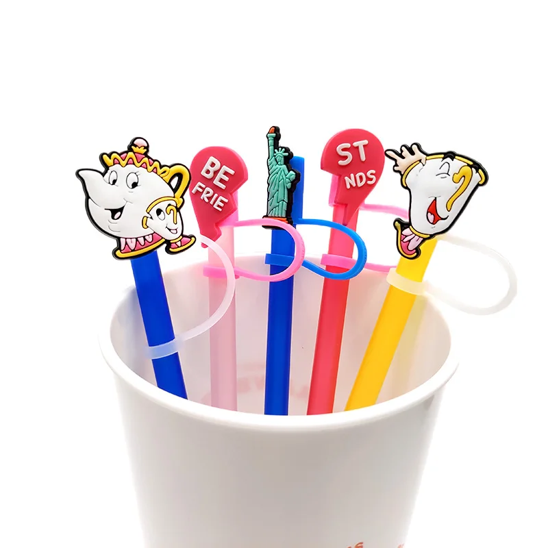 1pcs pvc straw toppers reusable drinking straw 90's straw toppers charms  for tumblers - AliExpress
