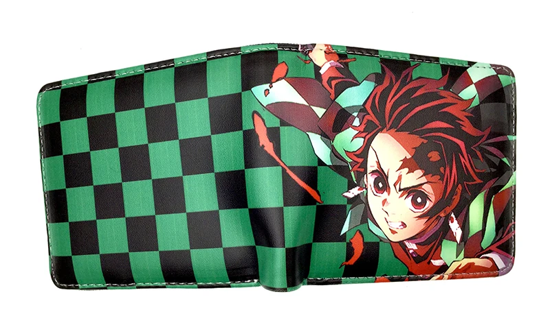 Hot Demon Slayer Kamado Tanjirou portafoglio Cartoon borsa portafogli corti in pelle per uomo donna