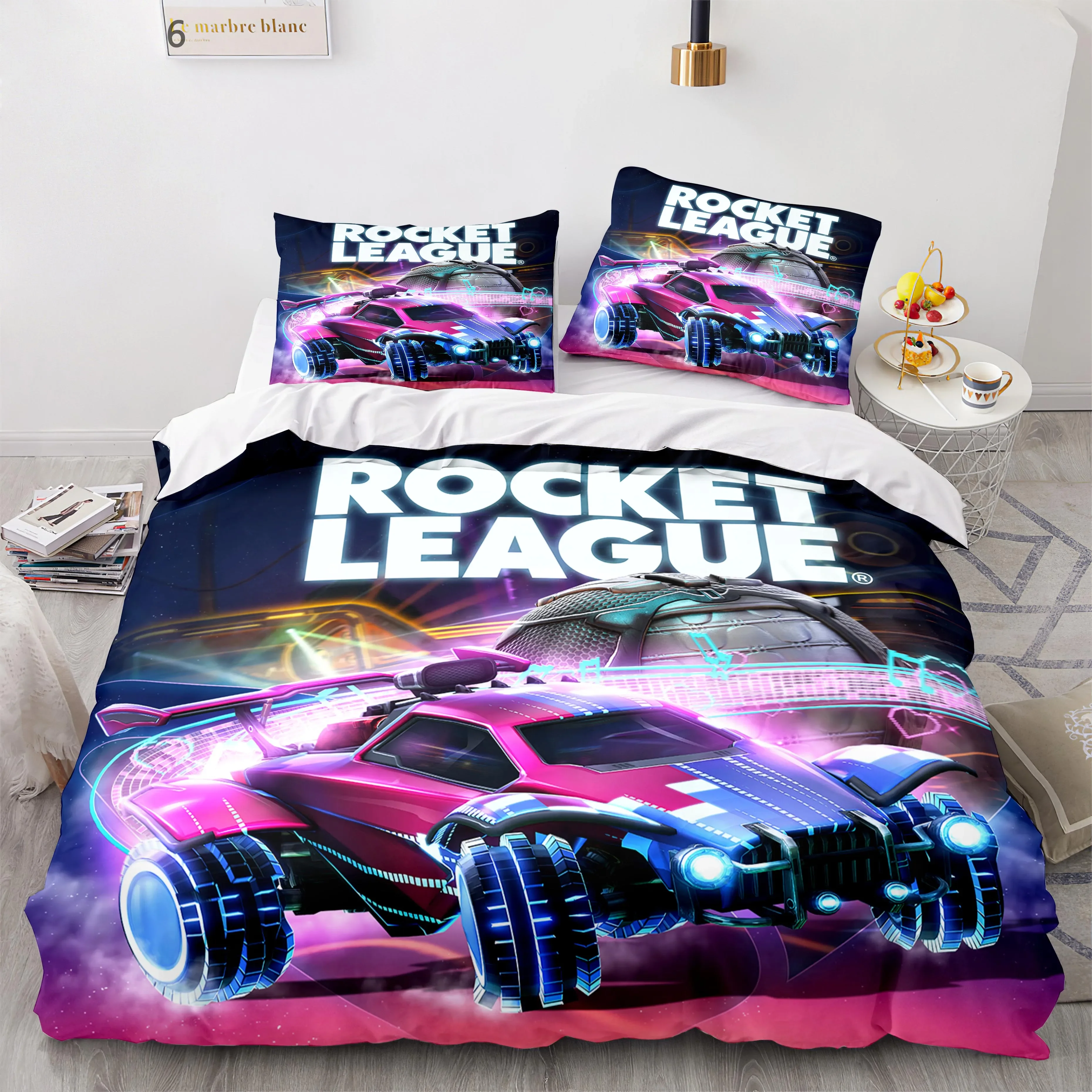 Set Biancheria Da Letto Rocket League Copriletto Singolo Twin Full Queen King Size Car Rocket League Bed Set Copripiumino Per Camera Da Letto Per Bamb