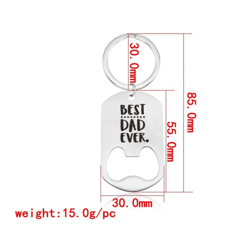 Otcův den dar láhev otvírač klíčenka táta jejích jsou  svět z dcera syn manželka nerez ocel klíčenka pro táta