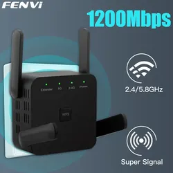 FENVI High-Speed Dual-Band WiFi Extender and Amplifier - Enhanced Long-Range Signal Booster - American Standard