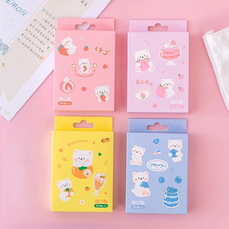 Medical Bandaids 20pcs/box Children Waterproof Band Aid Cartoon Skin Patch Adhesive Bandages Wound Dressing Plaster First Aid Emergency Patches