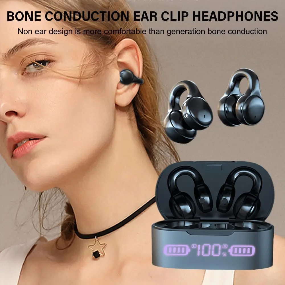 X56BoneConductionEarClipHeadphoneEarcuffsOpenEarHeadset