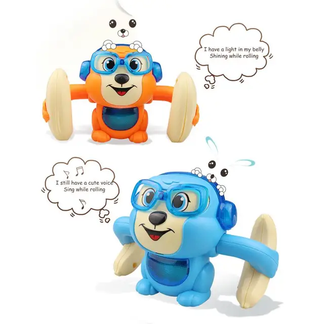 Voice Control Tumbling Monkey Toys For Children With Light Music Walk Tumbling Crawling Little Monkey Electric Baby Toys 3