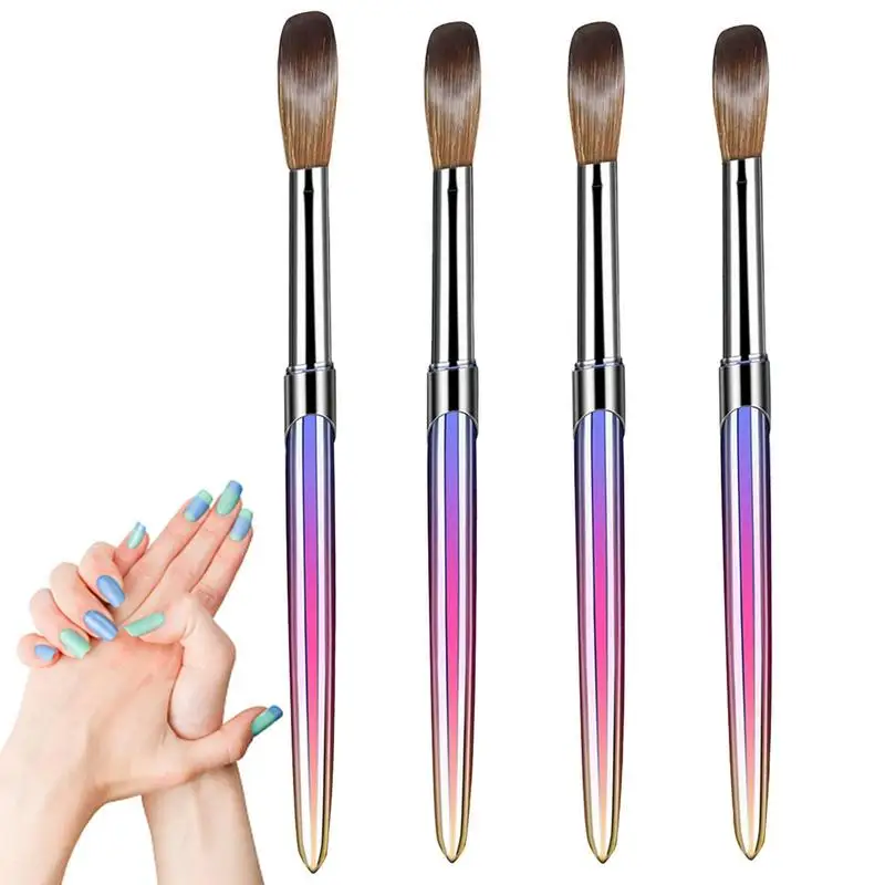 

Gradient Nail Ombre Brushes Set 4pcs Nail Brushes Metal Handle Acrylic Nail Brush Set Ombre Brush Manicure Tools For Home And