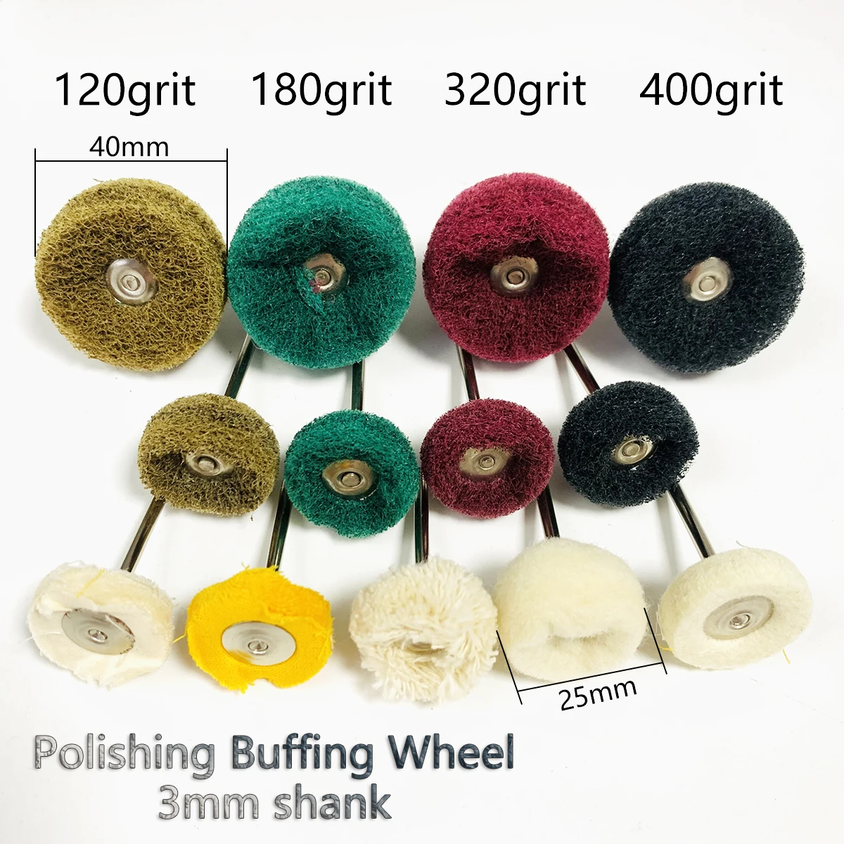 20 Stück Polierräder 25mm - Woll Polierscheiben Für Dremel & Bohrmaschine