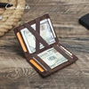 CONTACT'S Magic Wallets Genuine Leather Men Slim Wallets RFID Card Holders Money Clip Ultra Thin Small Mini Wallets for Men Gift