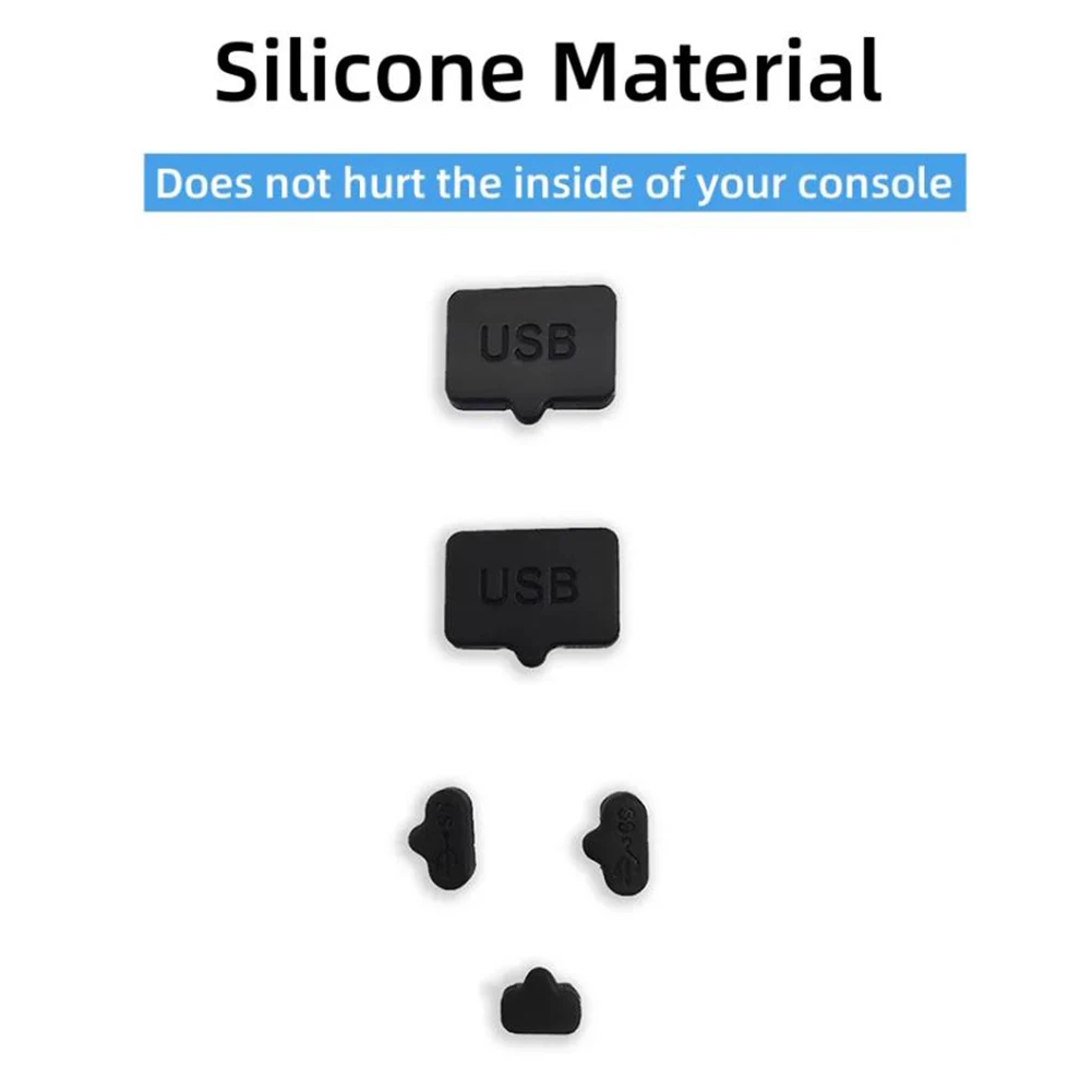 12 in 1 Silicone Anti-dust Cover Dust Protector Port Plugs for PS5 Slim for Playstation 5 Slim Console Accessories Pack