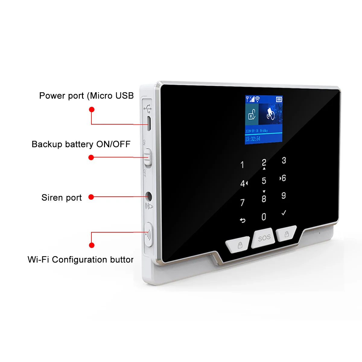 Tuya WiFi 4G GSM Alarm System Touch Keyboard Host 433MHz Wireless Detector Smart Life APP Control Home Burglar Security Alarm