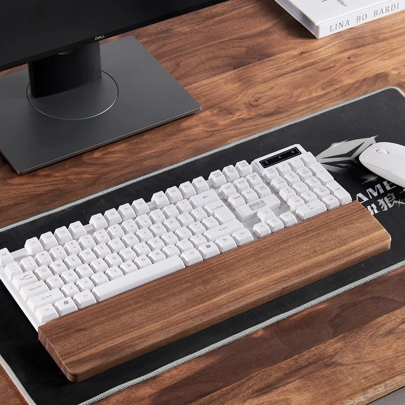 Teclado Mecânico Resto da Mão de Madeira Maciça 87 Chave do Computador Descanso de Palma do Mouse Almofada de Pulso k2 Chave Filco de Madeira Ikbc Resto de Pulso - Imagem 4