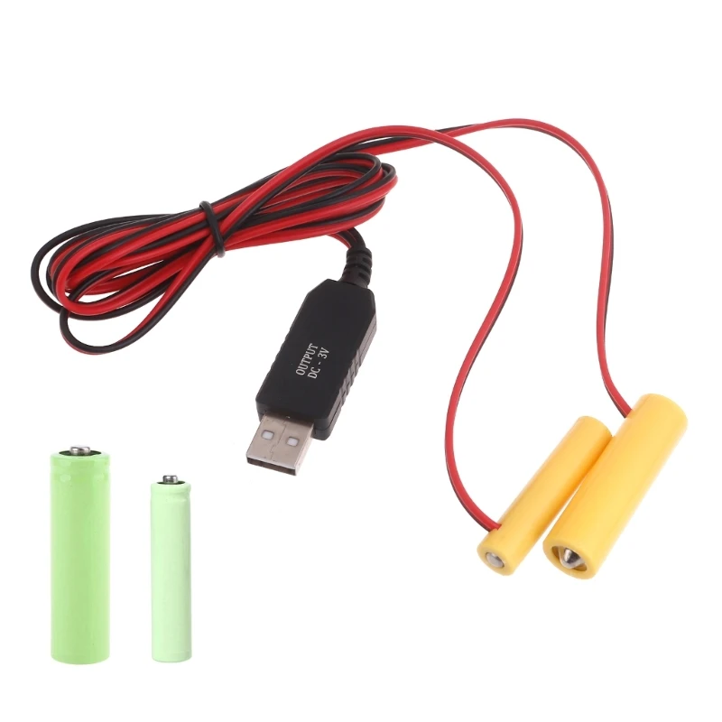 1 세트 USB 5V2A 3V1A AA AAA 배터리 제거 케이블 팬 장난감 LED 조명 드롭 배송