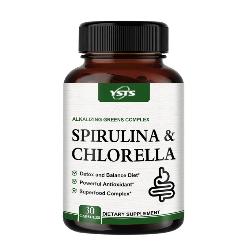 תוסף ספירולינה כלורלה - תומך בכבד, כליות וניקוי מעיים, אנרגיה, עיכול, חומר אנטי חמצני