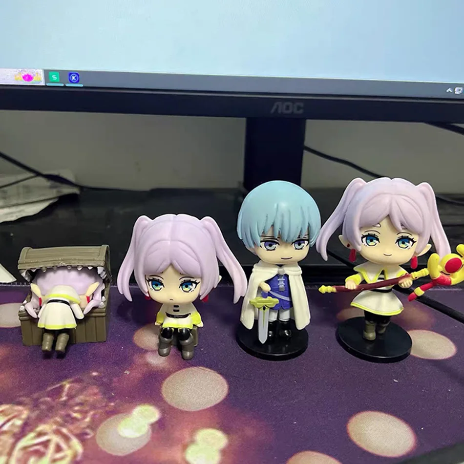 Anime Frieren Collectible Action Figure Set - 4 Piece Cute Desktop Decoration Gift