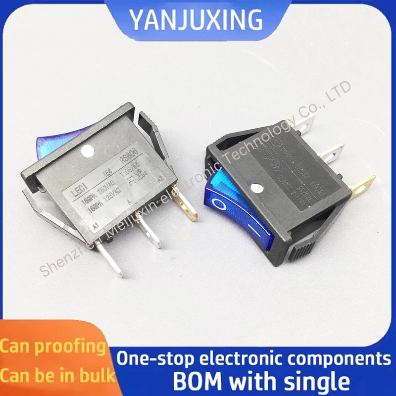 1~5PCS/LOT Ship type switch RS606 warped switch three pin second gear with indicator power