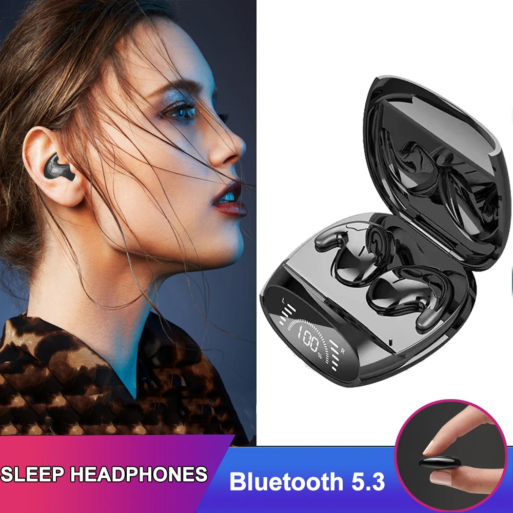 

Invisible Headphones Tiny Mini Earbuds Bluetooth 5.3 Wireless Sleep Earphone HIFI Stereo Call Noise Reduction Headsets