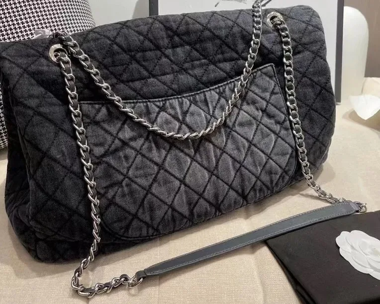 

36CM Hot Chain Bag Denim Wash Bag Women's Shoulder Bag
