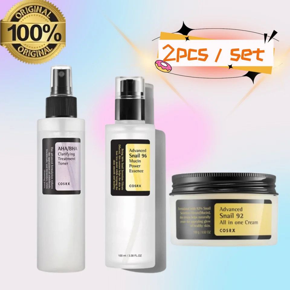 

2pcs/set Original COSRX Advanced Snail 96% AHA Mucin Power Essence Face Anti-Aging Care Cream Whiten Moisturizing Korea Cosmetic