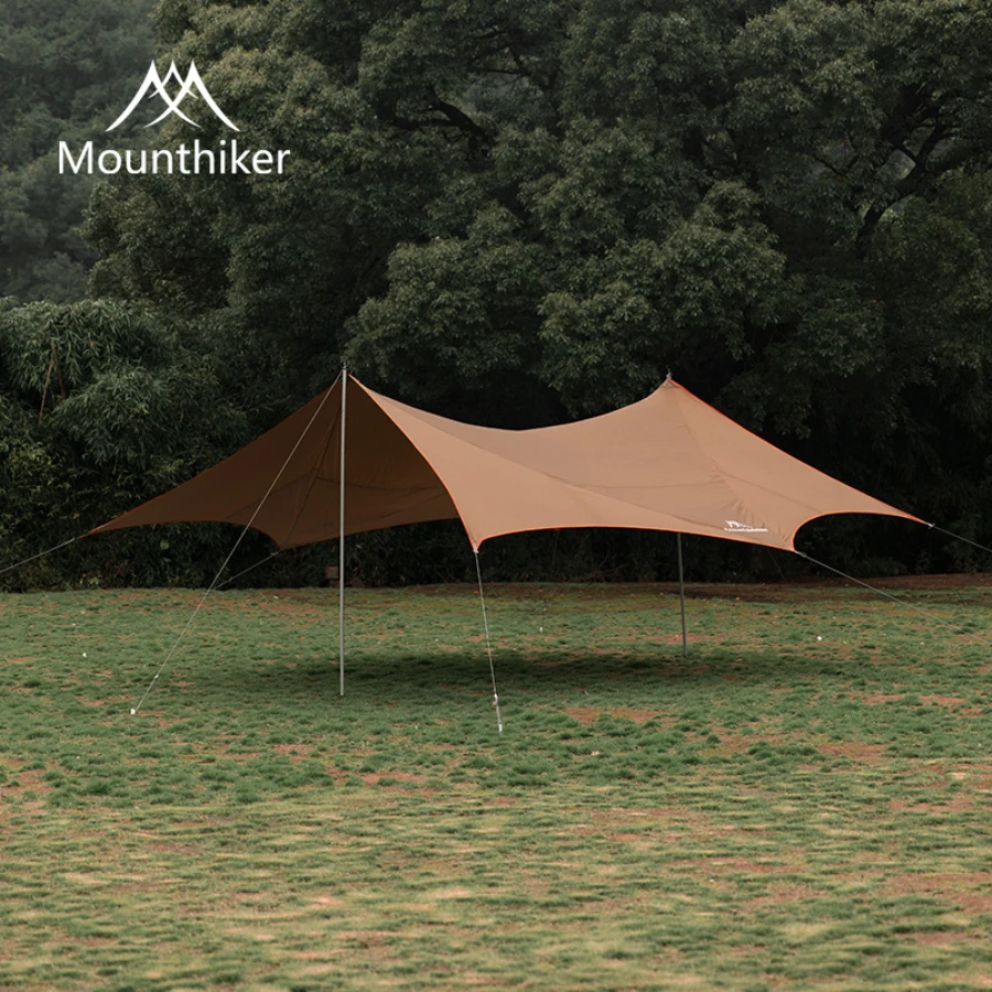 

Уличный тент MOUNTAINHIKER с серебристым покрытием, 2 полюса, 6,4x5,65 м, UPF50 + PU5000MM