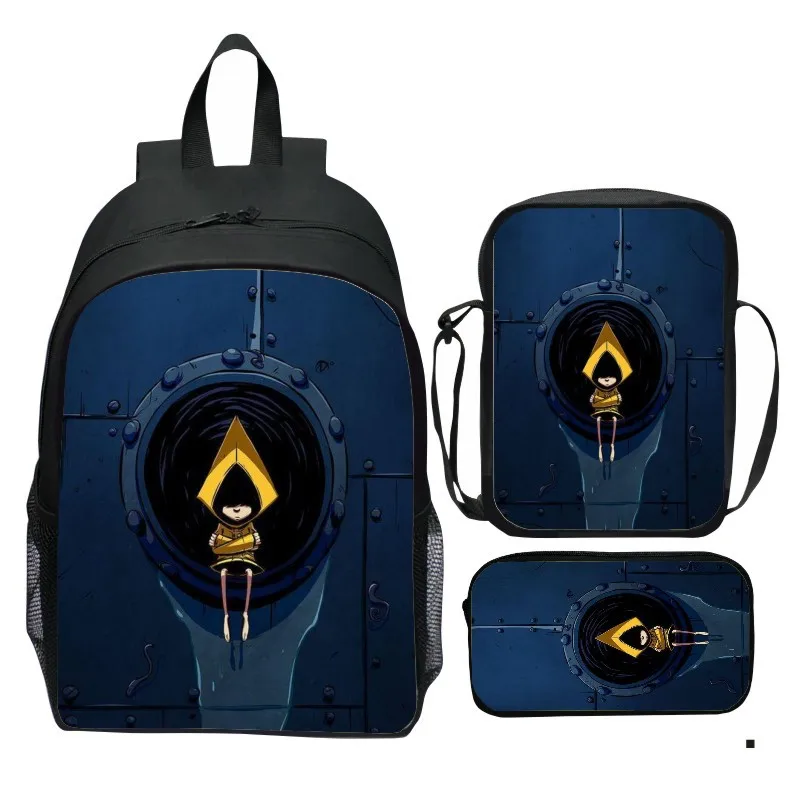 Little Nightmares set backpack, Little Nightmares 2 backpack, small shoulder bag, pencil case 6