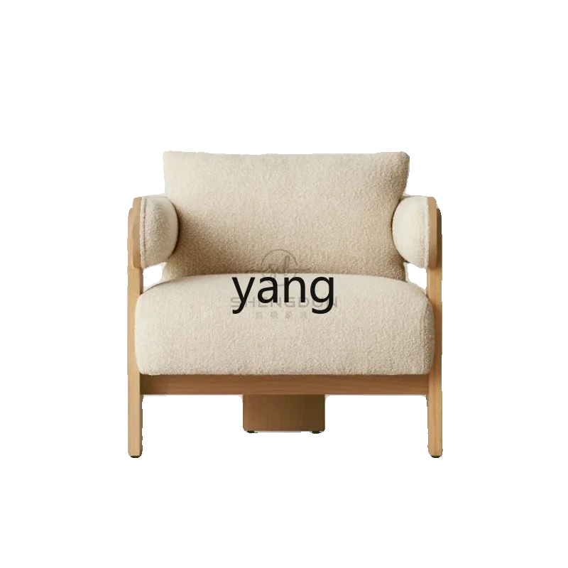 

CX Solid Wood Living Room Single Sofa Retro Luxury Art Leisure Chair