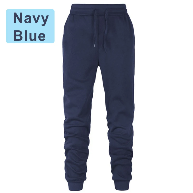 Men's Casual Jogging Athletic Training Pants Autumn Comfortable Solid Colour Skinny Drawstring Elastic Waist Sweatpants 3