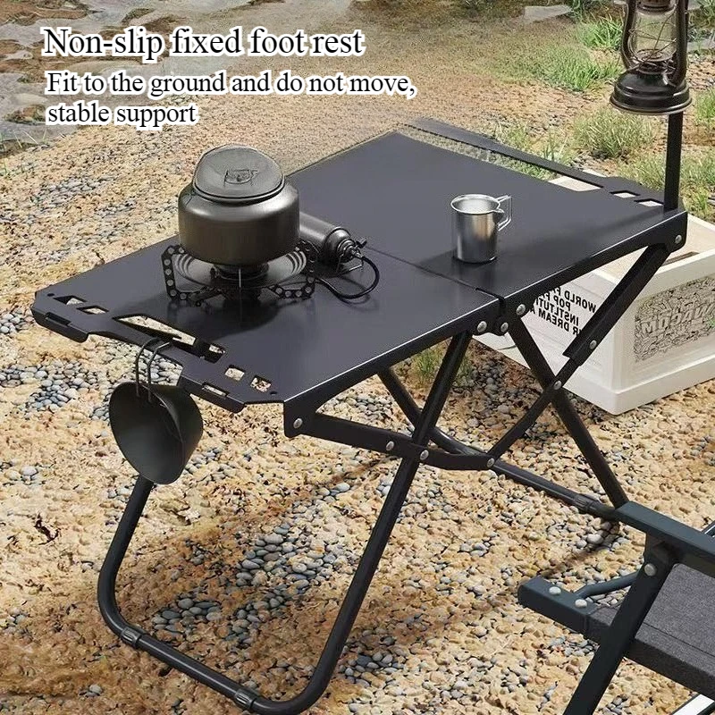 Multi Functional Outdoor Folding Table for Self Driving and Hiking Convenient Metal Small Table Can Be Spliced To Hang Items