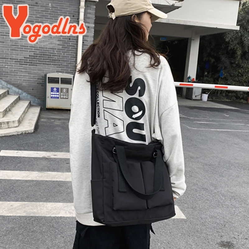 Casual Waterproof Oxford Shoulder Bag Girls Waterproof Bucket Bag Large Capacity Women Tote Bag Travel Big Handbag sac