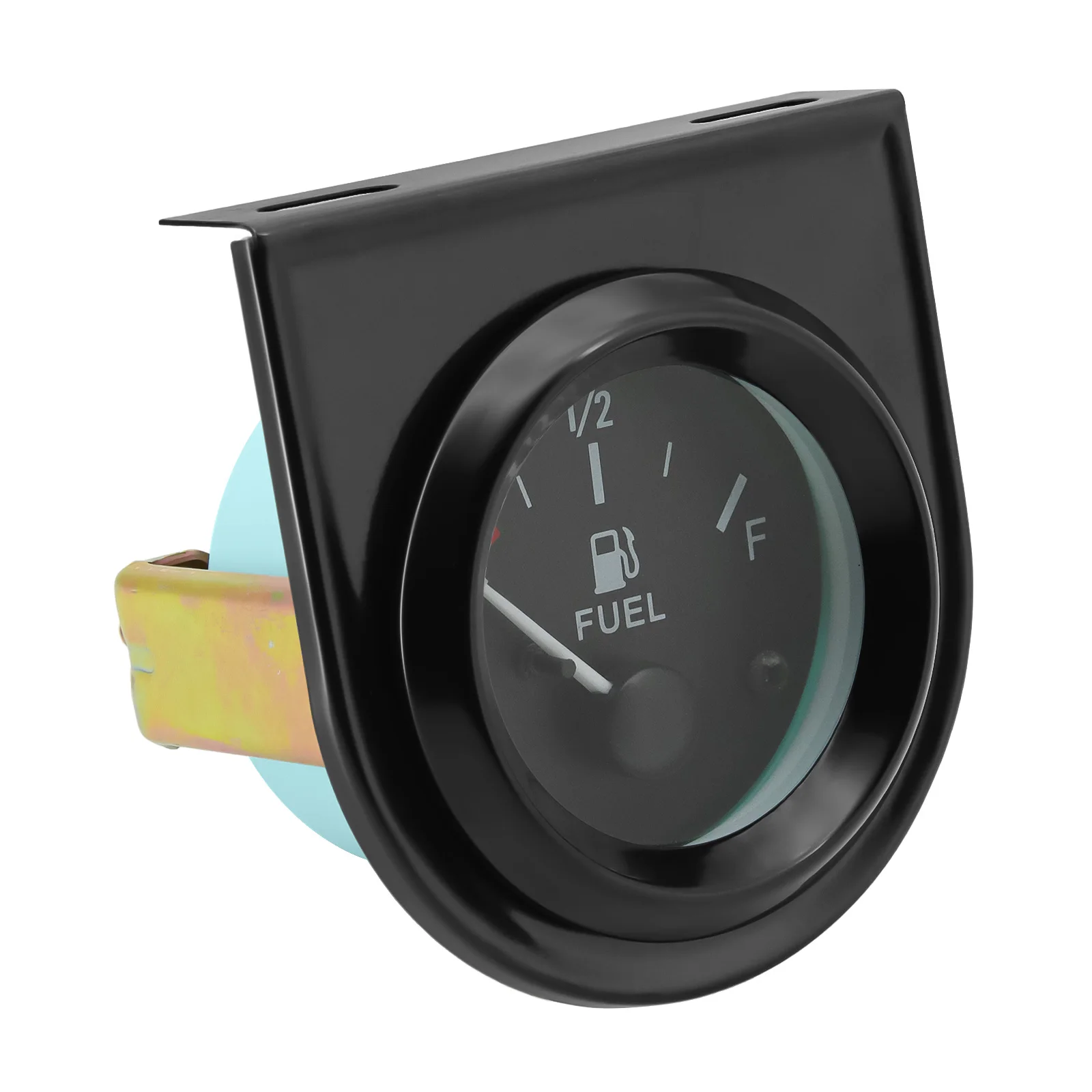 2 1/16" Universal Analog Fuel Gauge Blue LEDs Black Bezel 52mm Made In - Foto 5