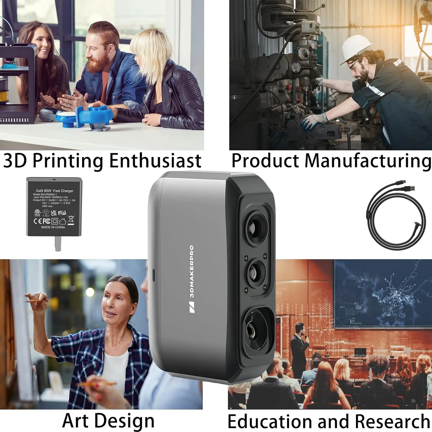 Moose Lite 3D Scanner for 3D Printing Printer Accessories NIR Light AI Visual Tracking Technology Handheld 3d scanner