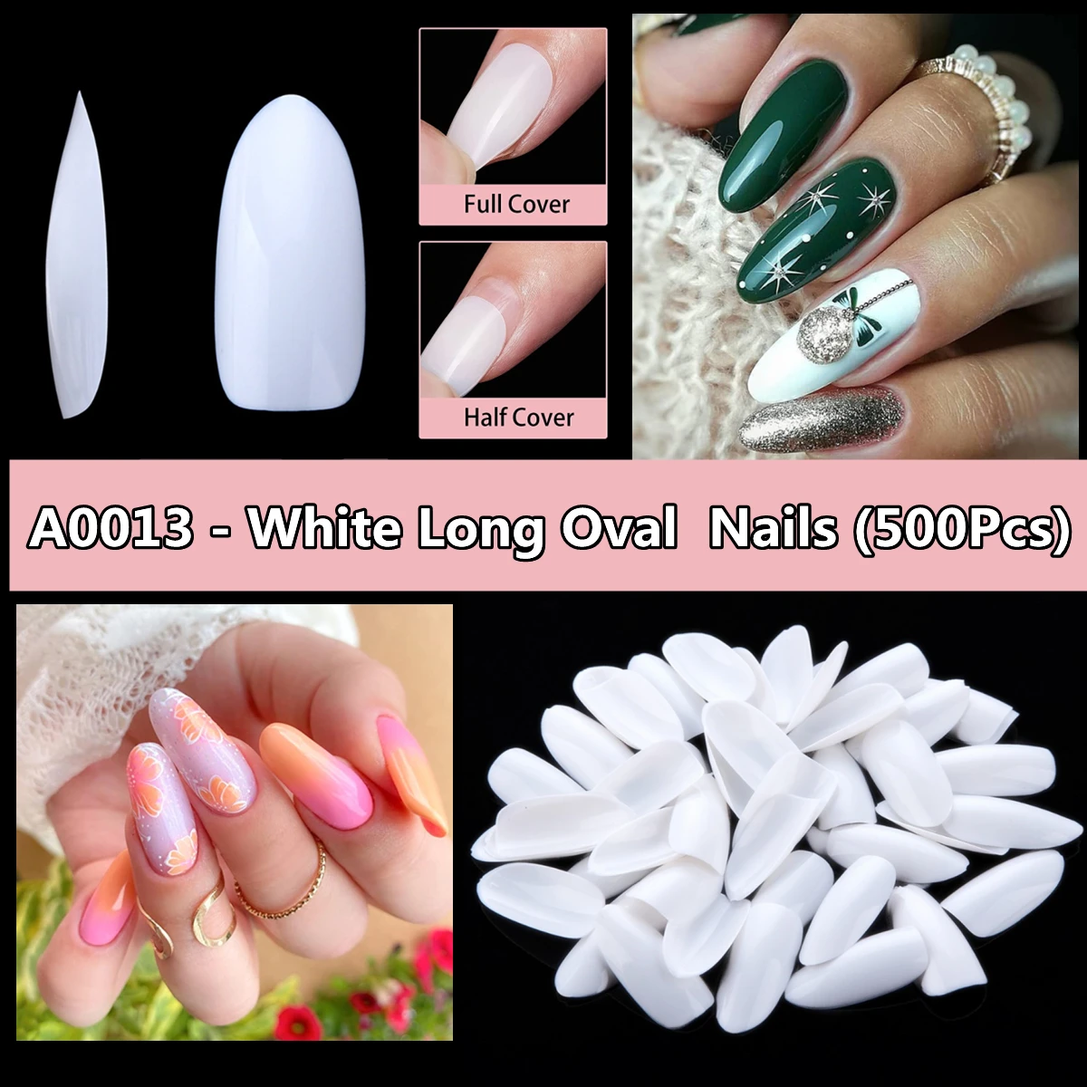 A0013 White Nails