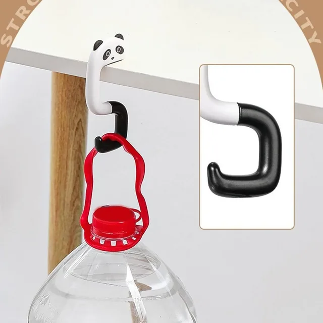 Crochet de sac de bureau à forte charge, antidérapant sur le côté du Table, pour sac d'école, crochet de suspension pour clés, crochets pliables pour animaux de dessin animé 4