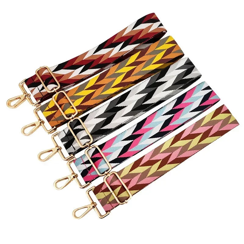 

New Checkered Simple 5cm Widened Shoulder Strap With Adjustable And Replaceable Colorful Diamond Patterned Shoulder Strap