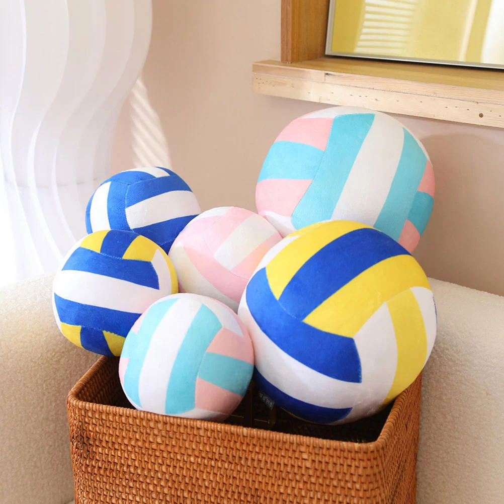 2 Pcs Volleyball Plush Toy Soft Sports Decor for Girl Bedroom Gifts Lovers Ornaments Accessories Cloth Girls Boy Teen 4