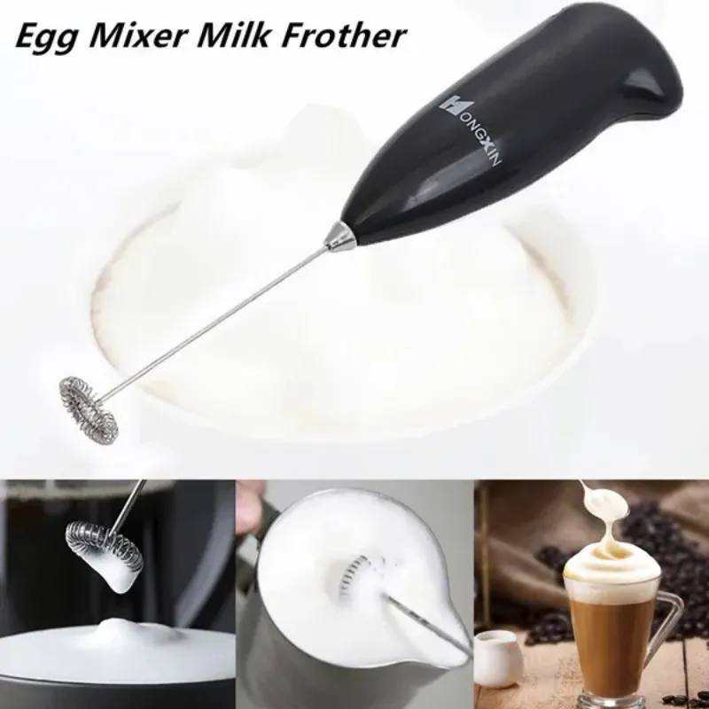 1PC Manual Electric Milk Frother Portable Handheld Foam Maker Automatic Egg Beater Milk Cappuccino Frother Kitchen Whisk Tool