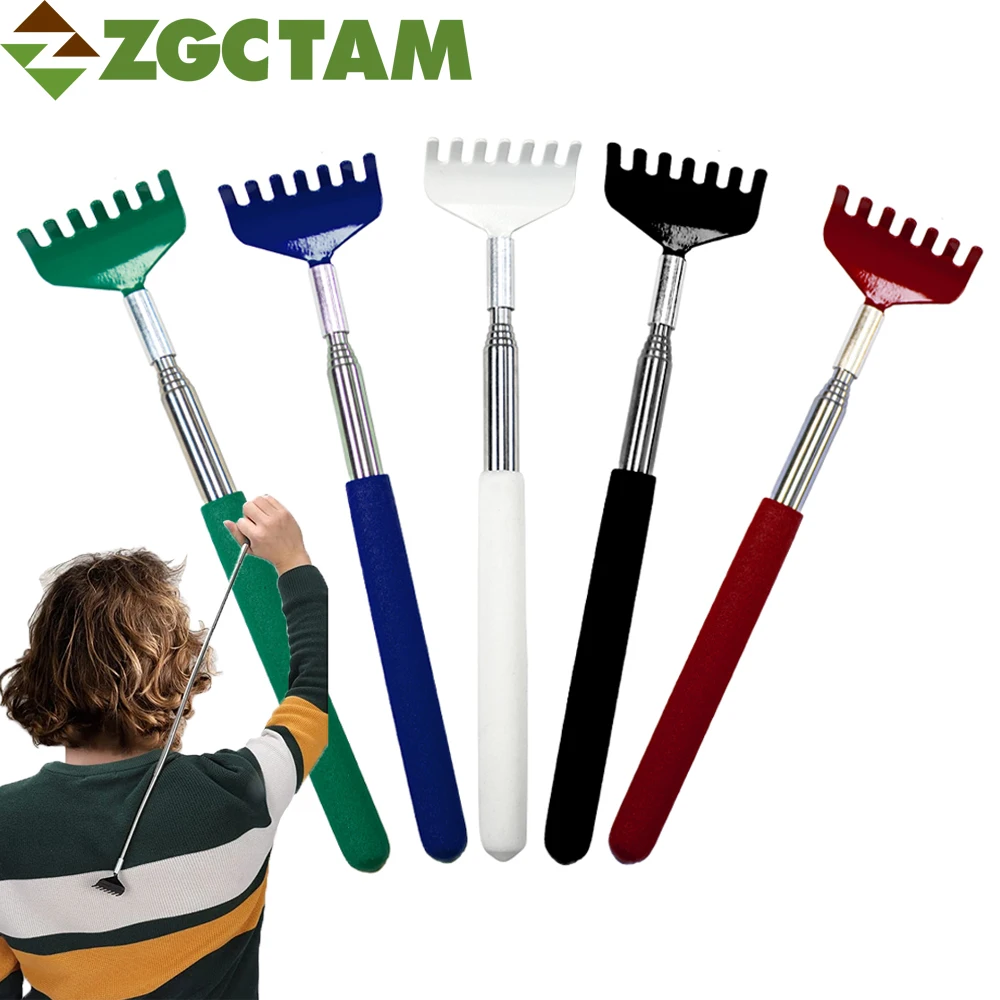 1PcsPortableMetalBackScratcherTelescopicStainlessSteelExtra
