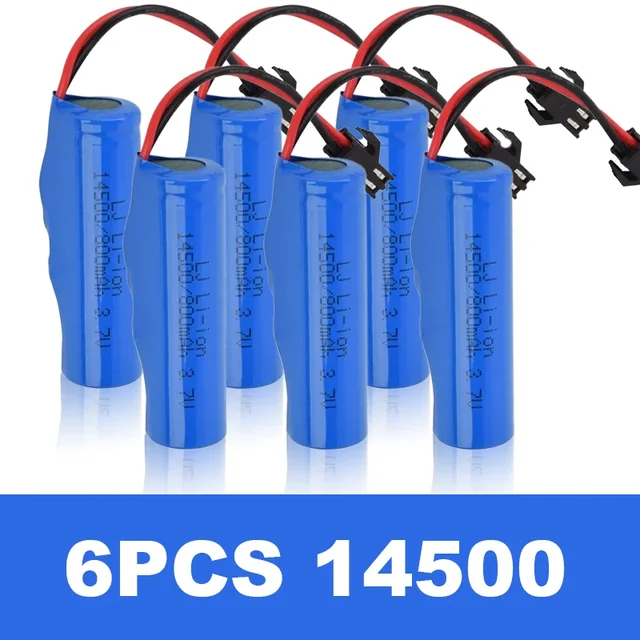 14500 SM 플러그 3.7v 800mah Lipo 배터리