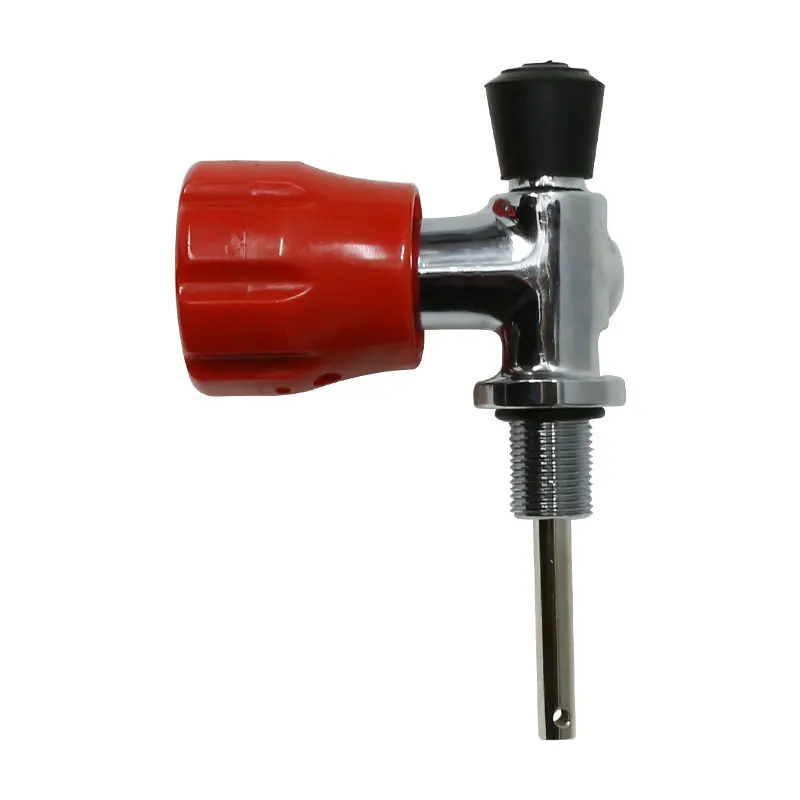 Acecare Red Valve 30Mpa 4500Psi Compressed Air Cylinder Valve High Pressure Gas Cylinders Valve M18*1.5 Thread