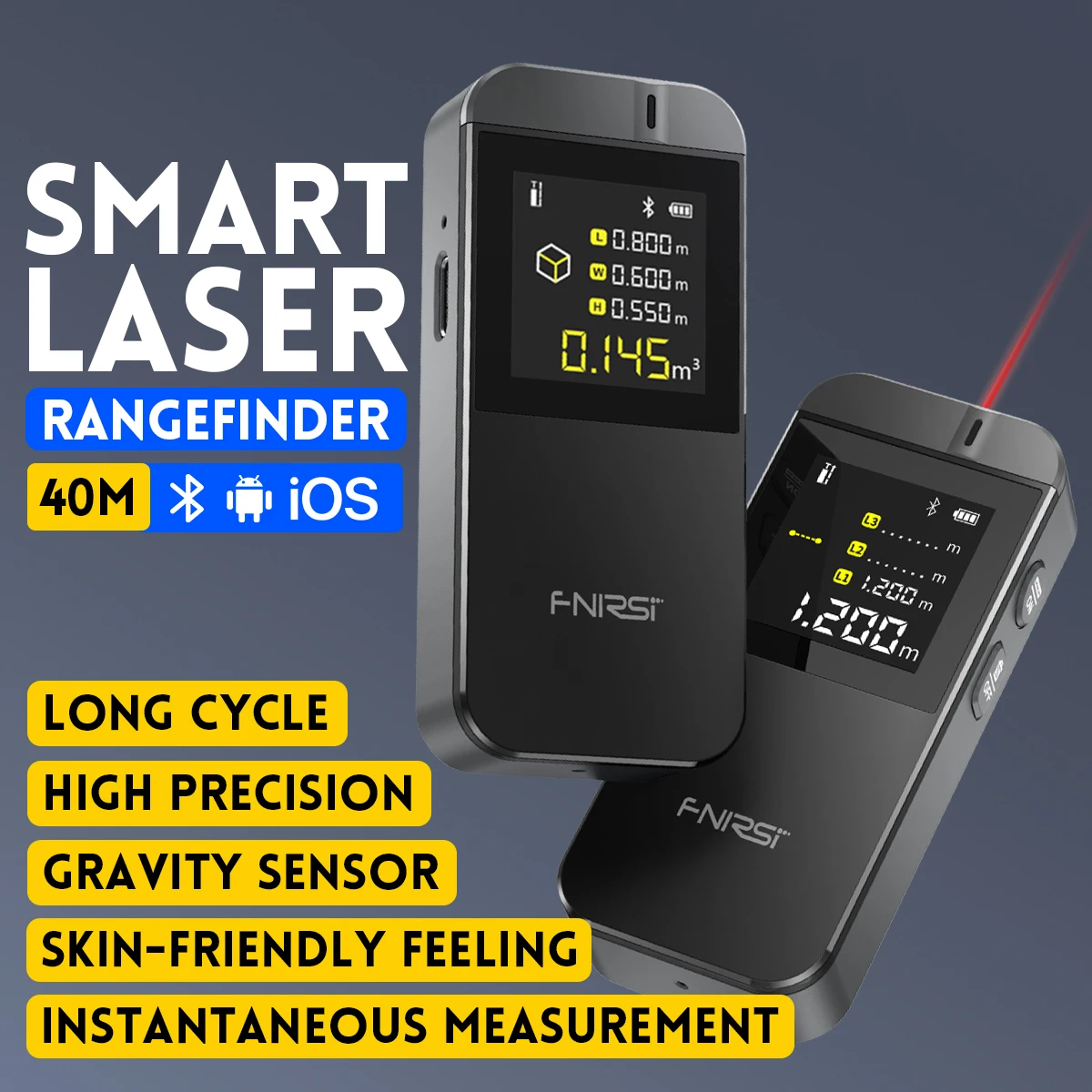 Fnirsi Ir40 Smart Laser Metro A Nastro Misuratore Di Distanza Digitale Metro Laser Digital Accurate App Da Disegnare