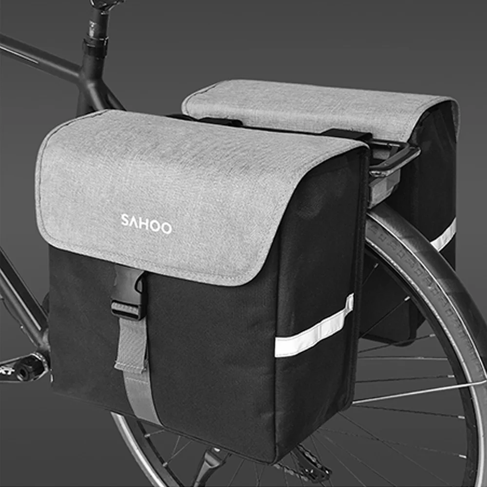 SAHOO Bicycle Side Bag 40L Large Capacity Bicycle Rear Rack Bike Pannier for Cycling Traveling Commuting