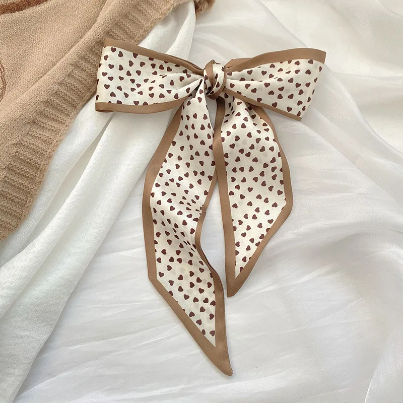 4pcs Silk Feel Skinny Silk Scarf Hair Band Women Spring Hair Hand Bag Wrist Bandana Foulard Ribbon Scarves Hair Accessories 4