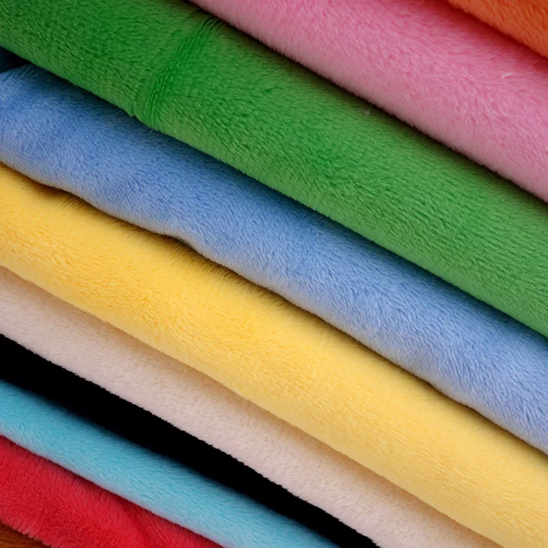 Minky Fabrics For Sewing Diy Handmade Home Textile Cloth For Toys Plush Fabric Patchwork Solid Color Style Sales By Meters - 4