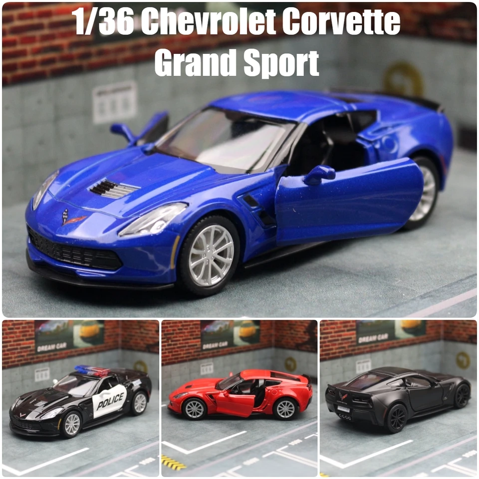 Modèle Réduit Chevrolet Corvette C7 1:36 - Alliage, Portes Ouvrantes, Neuve, édition Fast & Furious
