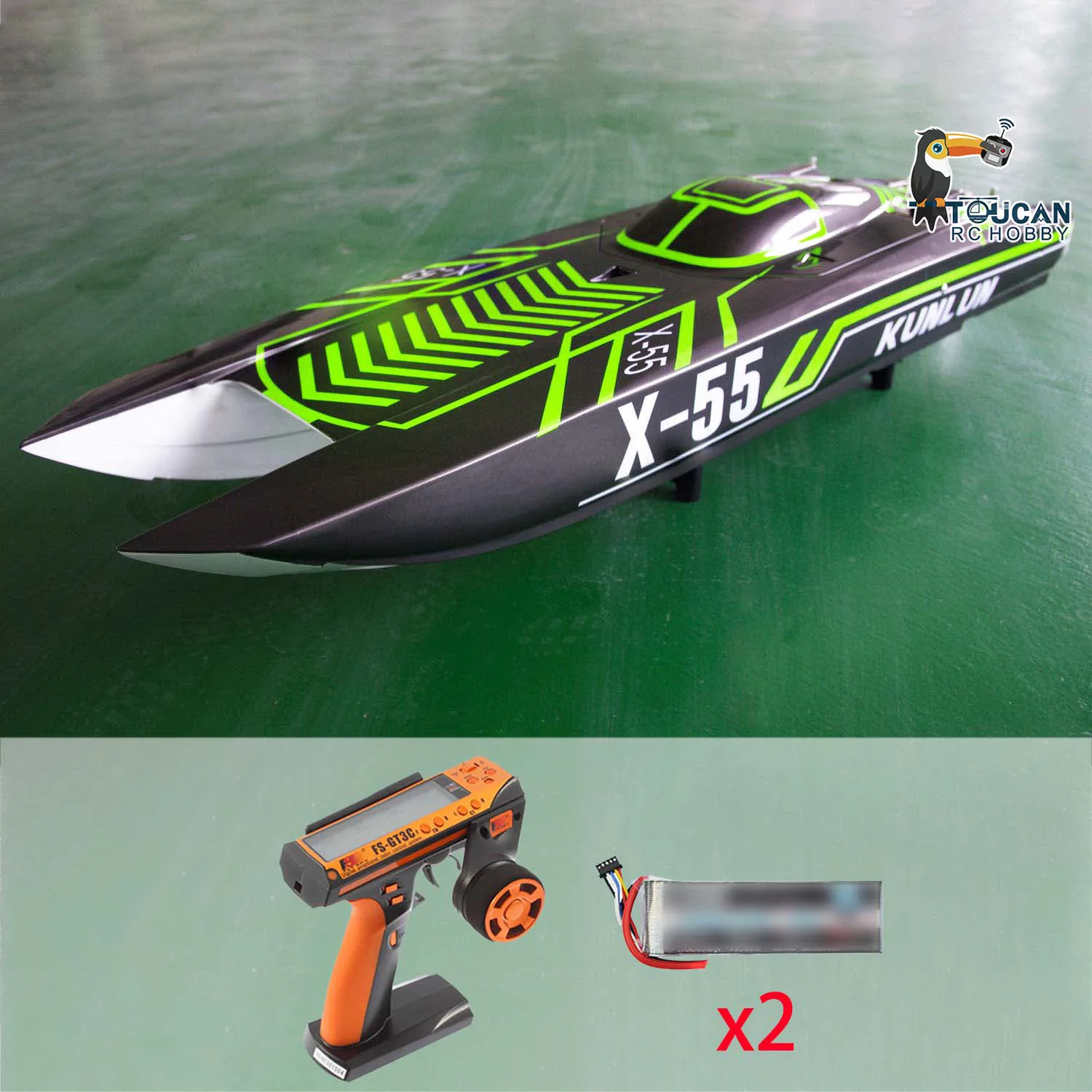 DTRC RC High-speed Racing Boats RTR Waterproof X55 130km/h Remote Control Model FlySky GT3C Toucan Hobby Toy Gift THZH1595 2