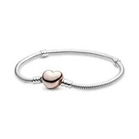 Bracelet classique original en argent pur 925, bloc rond simple, DIY, charmant, pour femmes. Bijoux de mariage DIY pour cadeau de fête 6