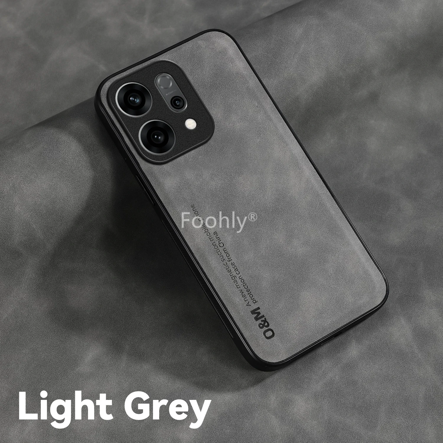 Magnetic Shockproof Nubuck Leather Phone Case - Protective Back Cover