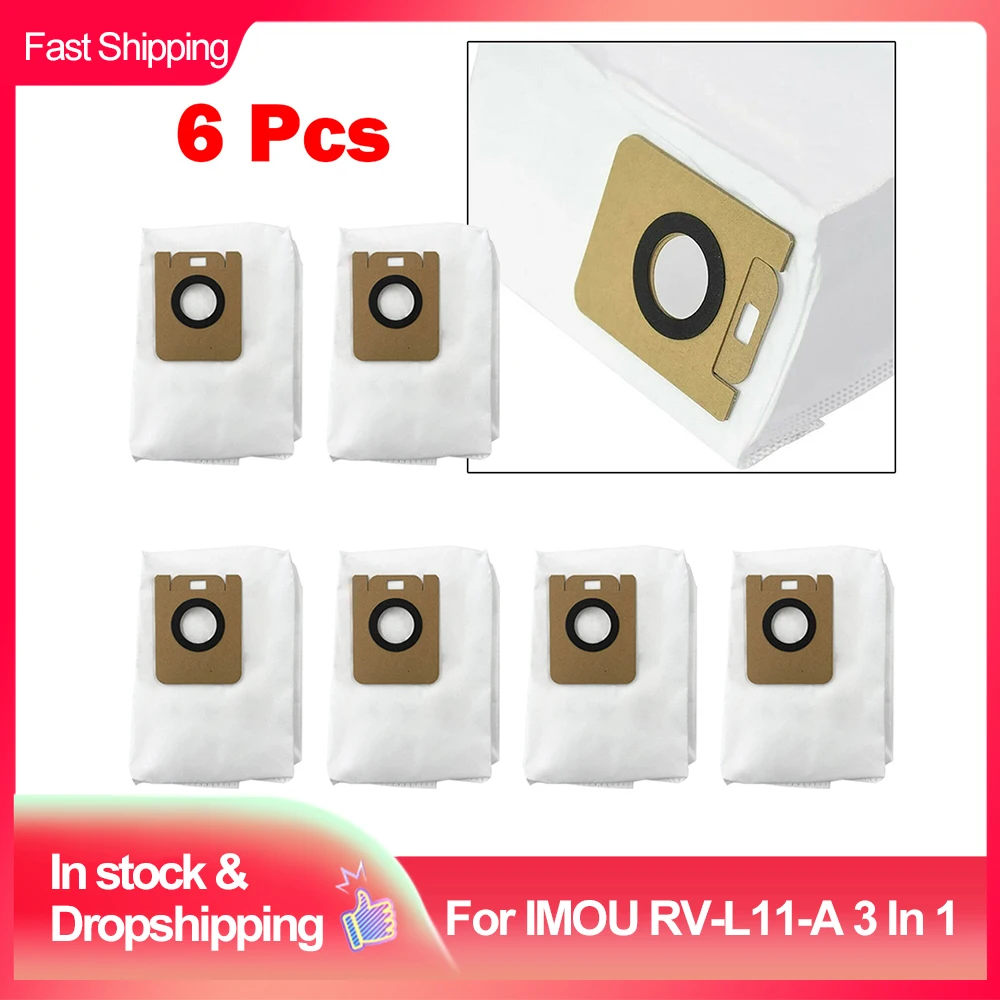 6pcs Dust Bags Collector Set For IMOU RVL11A 3 In 1 Vacuum Cleaner