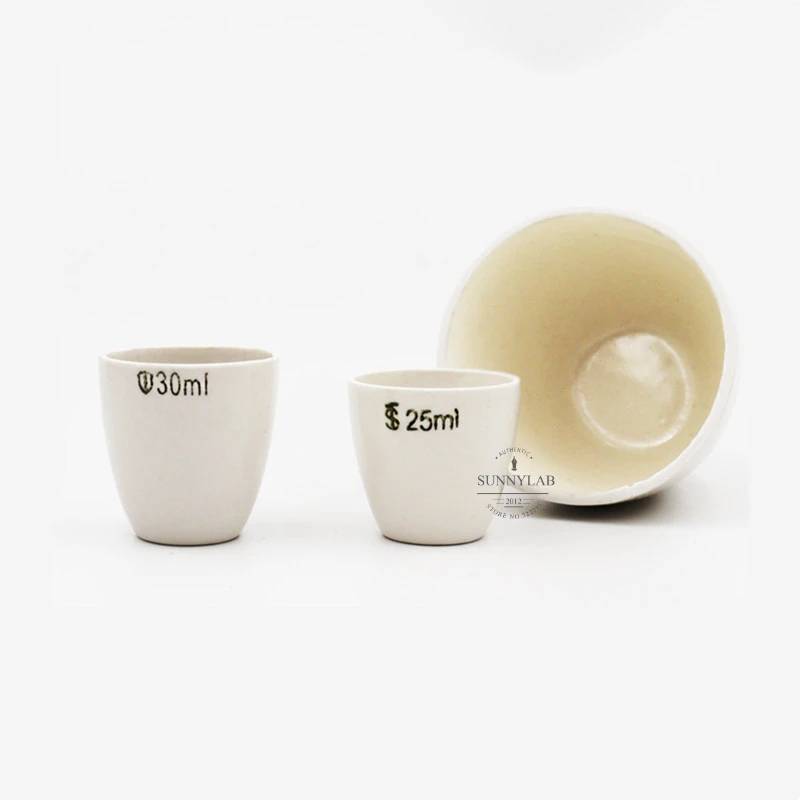 All size available 5ml to 300ml Porcelain crucible lab 1/2/5/10pcs ceramic crucible with lid for school labratory experiment