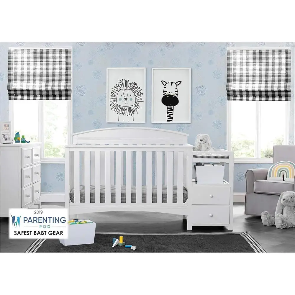 Abby Convertible Crib and Changer Bianca White 3